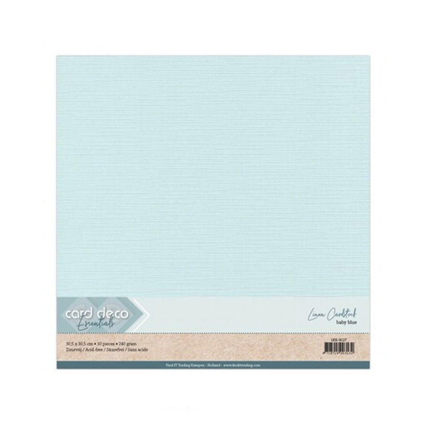 LKK-SC27 linnen karton 30,5x30,5cm baby blue van card deco is perect voor kaarten maken en scrapbooking