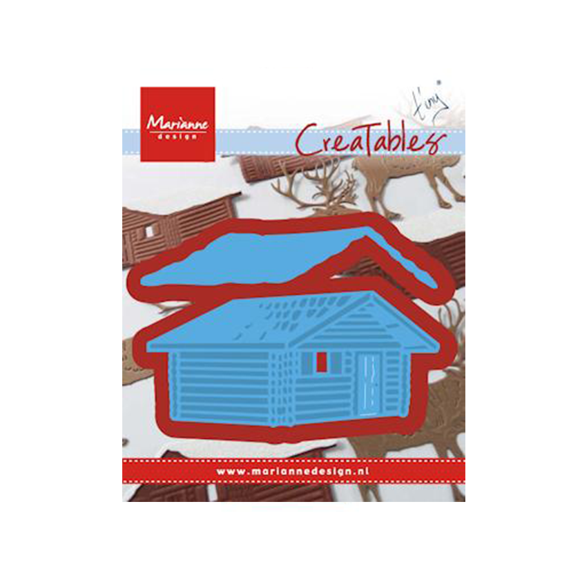 LR0441. Log in cabin. creatables. marianne design. jej hobby