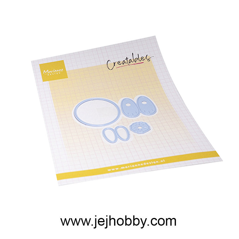 LR0899, Bunny pompom, creatable, Marianne design, jej hobby