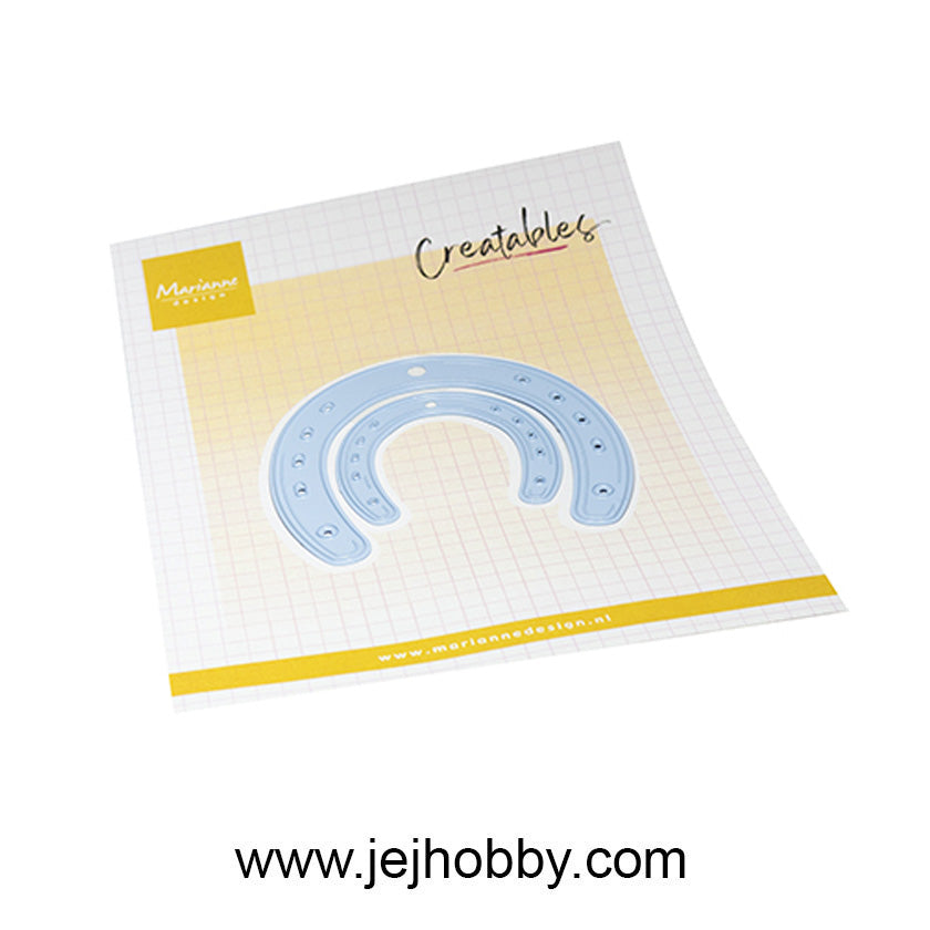 LR0907, Horseshoes, Marianne design, creatables, jej hobby
