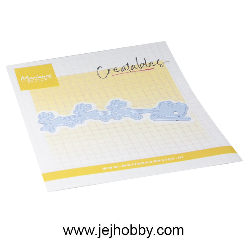LR0934, Santa & Sleigh, Creatable, Marianne Design, jej hobby