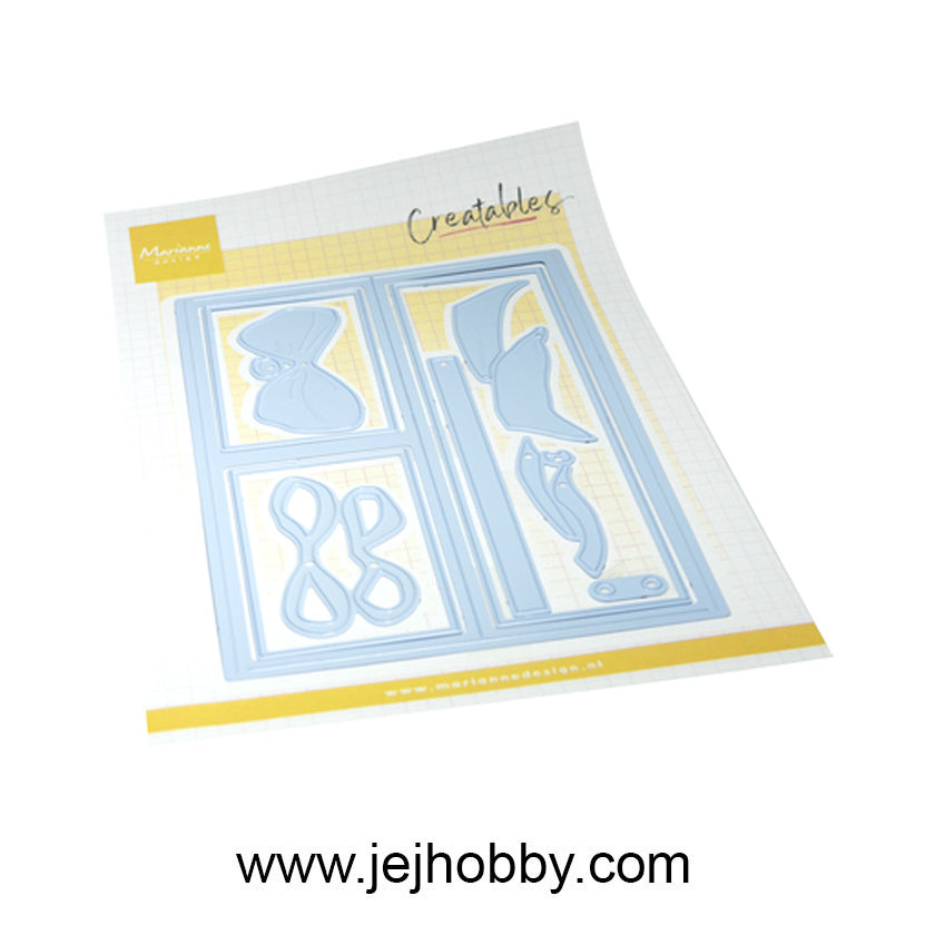 LR0938, Open fold A6 ,creatables, Marianne design, jej hobby