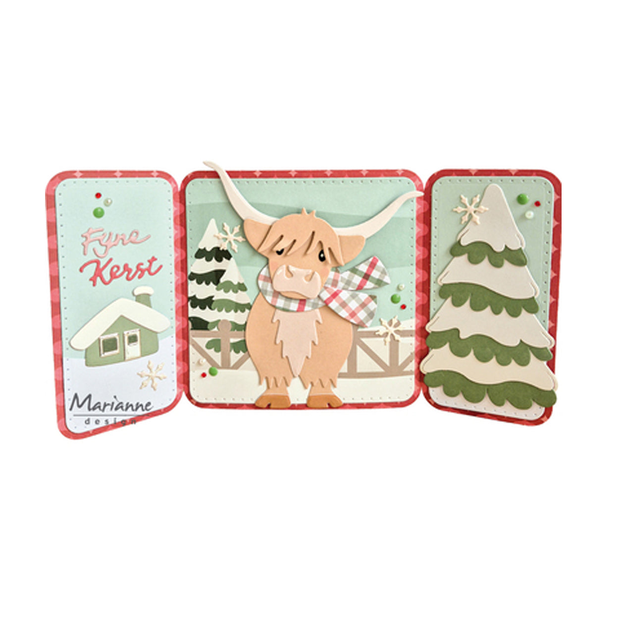 Voorbeeldkaart gemaakt met de COL1593 Collectables Eline's Scottisch Highlander van Marianne Design