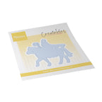 Marianne Design LR0983 Creatables Sinterklaas snijmal met afbeelding van Sinterklaas op zijn paard.