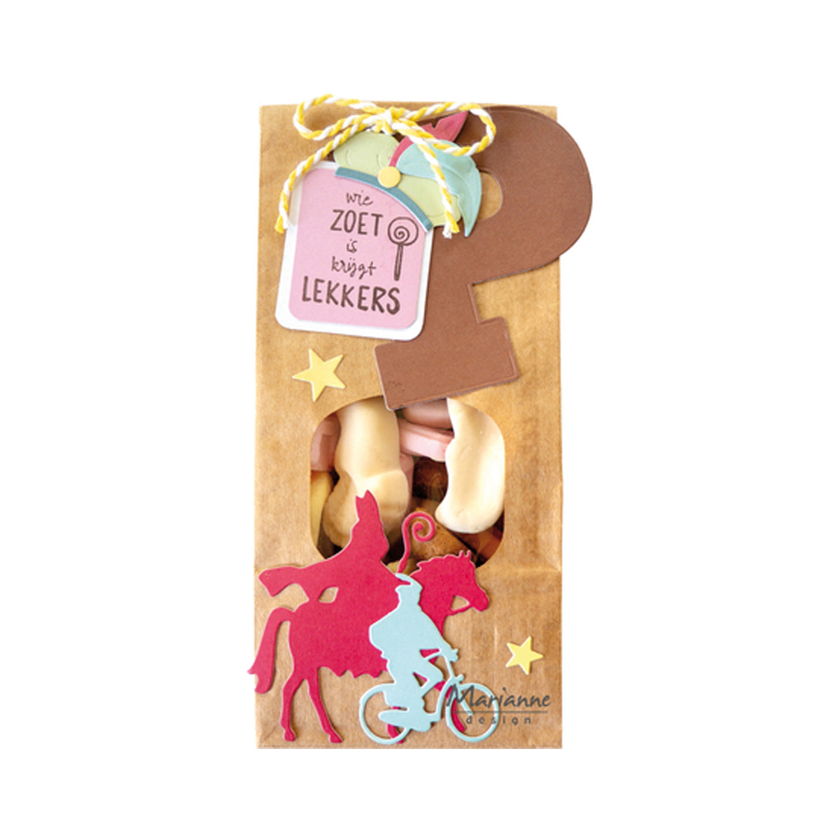 Marianne Design LR0983 Creatables Sinterklaas snijmal met afbeelding van Sinterklaas op zijn paard.