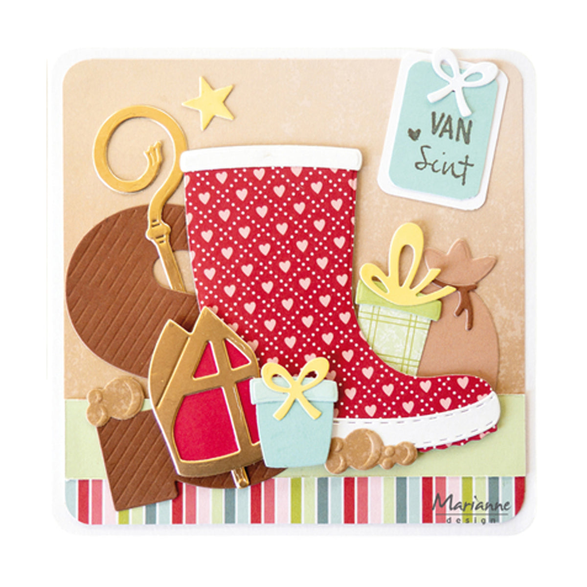 Marianne Design LR0984 Creatables Laars set met drie metalen snijmallen voor het maken van een decoratieve Sinterklaaslaars.