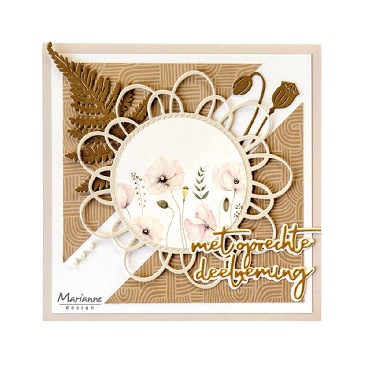 Marianne Design LR0986 Creatables Met oprechte deelneming set met twee tekstsnijmallen voor condoleancekaarten.