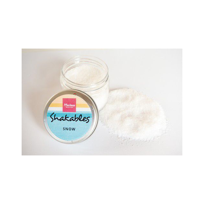 Lr0055, Marianne design, shakables, glitter sneeuw, jej hobby