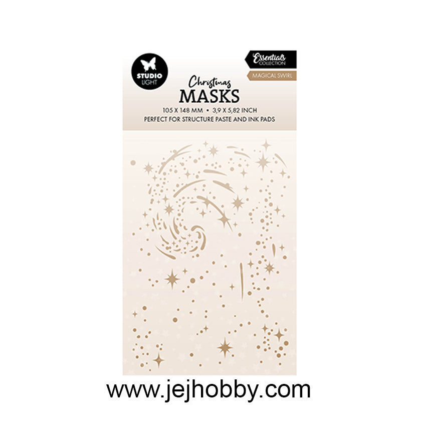 MASK352, Magical swirl, Mask stencil, studio light, jej hobby