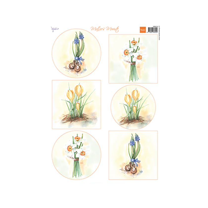 MB0213, Marianne design, Knipvel, Mattie's Mooiste Flower bulbs, jej hobby