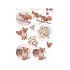 MB0218, 3D Knipvel A4, Mattie's Mooiste 3D Squirrel, jej hobby