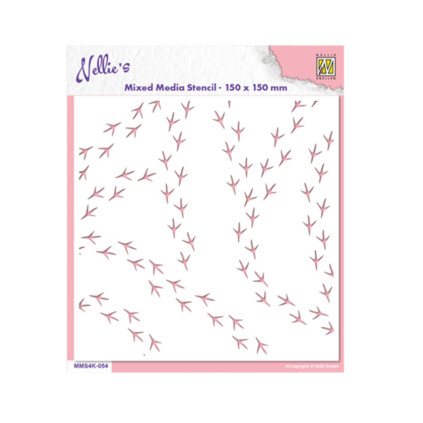 Nellie Snellen Mixed Media Stencil Birdfeet