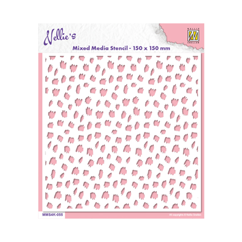 Nellie Snellen Mixed Media Stencil Cheetah