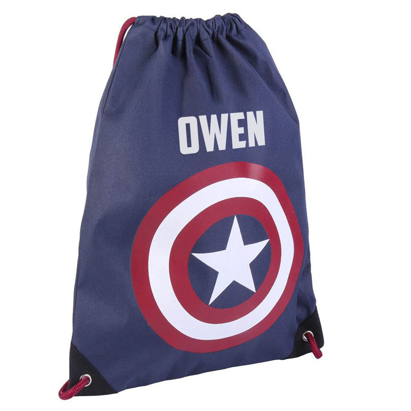 Marvel Captain America Gym tas van 40 cm, optioneel met naam