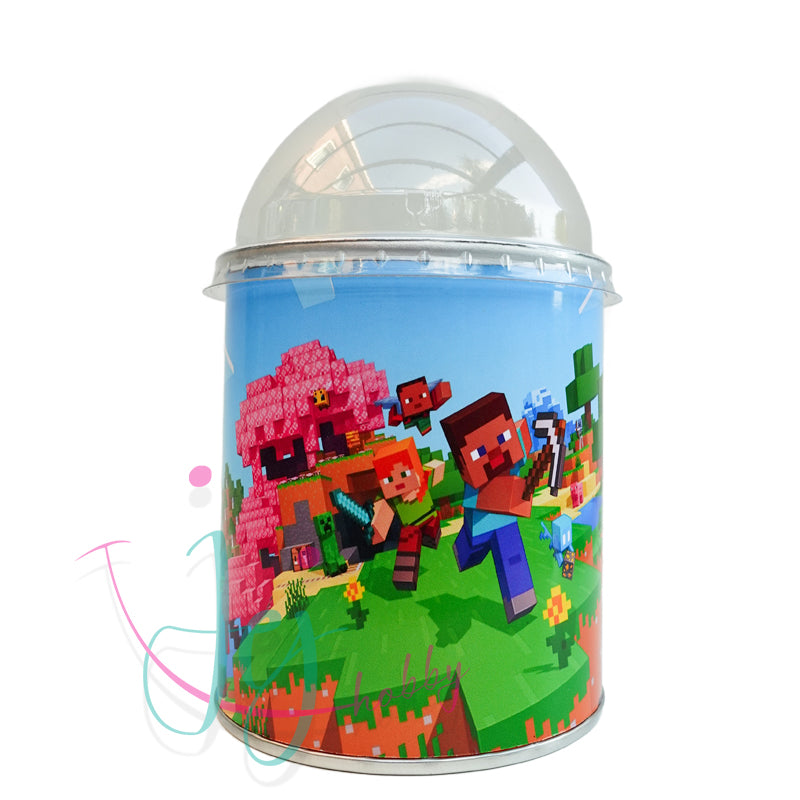 Minecraft Pringles overwereld met alex en steve school en feest traktatie