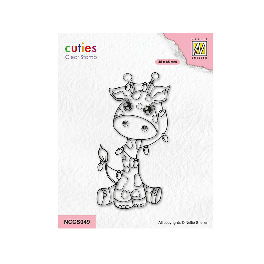 Nellie Snellen clear stamp cuties Giraffe