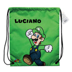 Nintendo Super Mario Bros Luigi gym tas, optioneel met naam