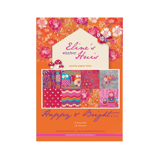 Pretty papers bloc Marianne Design Eline's Winter huis happy & bright