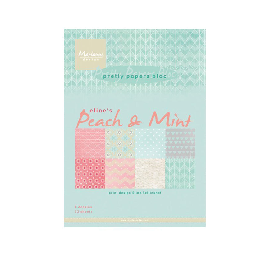 Pretty papers bloc Marianne Design Eline's peach & mint