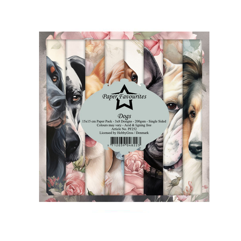 PF252. Paper favourites paper pack Dogs. jej hobby