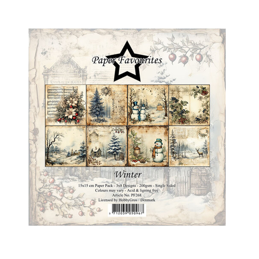 PF268, Paper favourites, paper pack winter, jej hobby