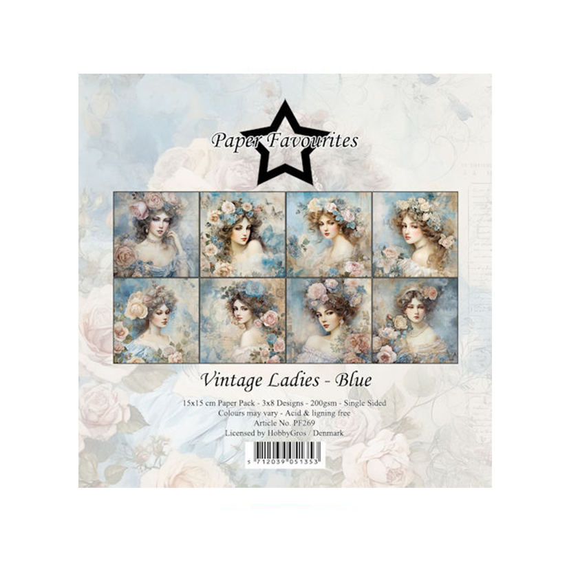 PF269. Paper favourites. paper pack. Vintage ladies. jej hobby