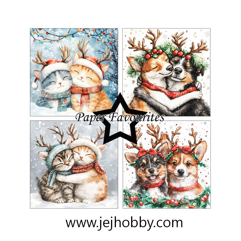 paper pack Christmas Cats & Dogs