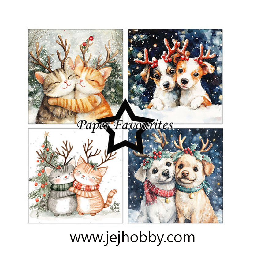 paper pack Christmas Cats & Dogs