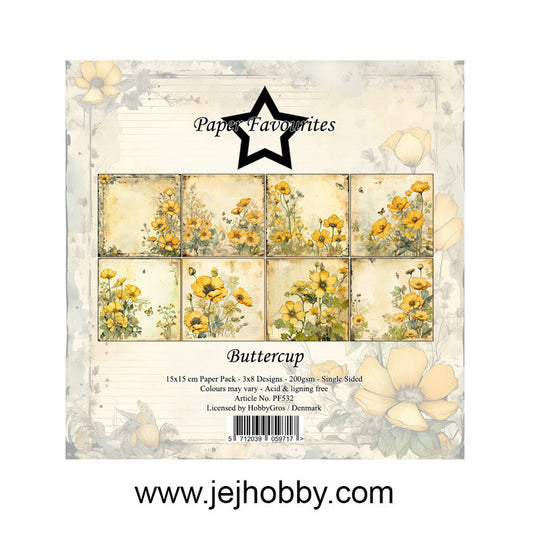 PF532 Buttercup, paper pad, Paper favourites, jej hobby