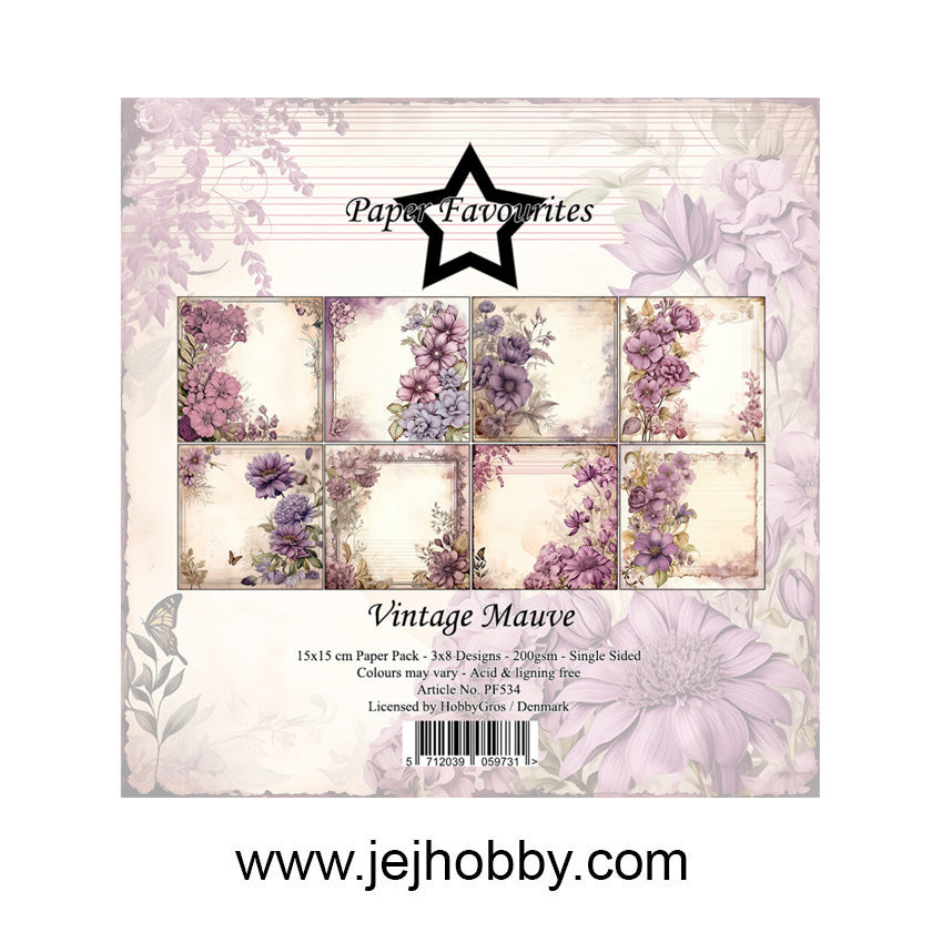 PF534, Vintage mauve, paper pad, Paper favourites, jej hobby