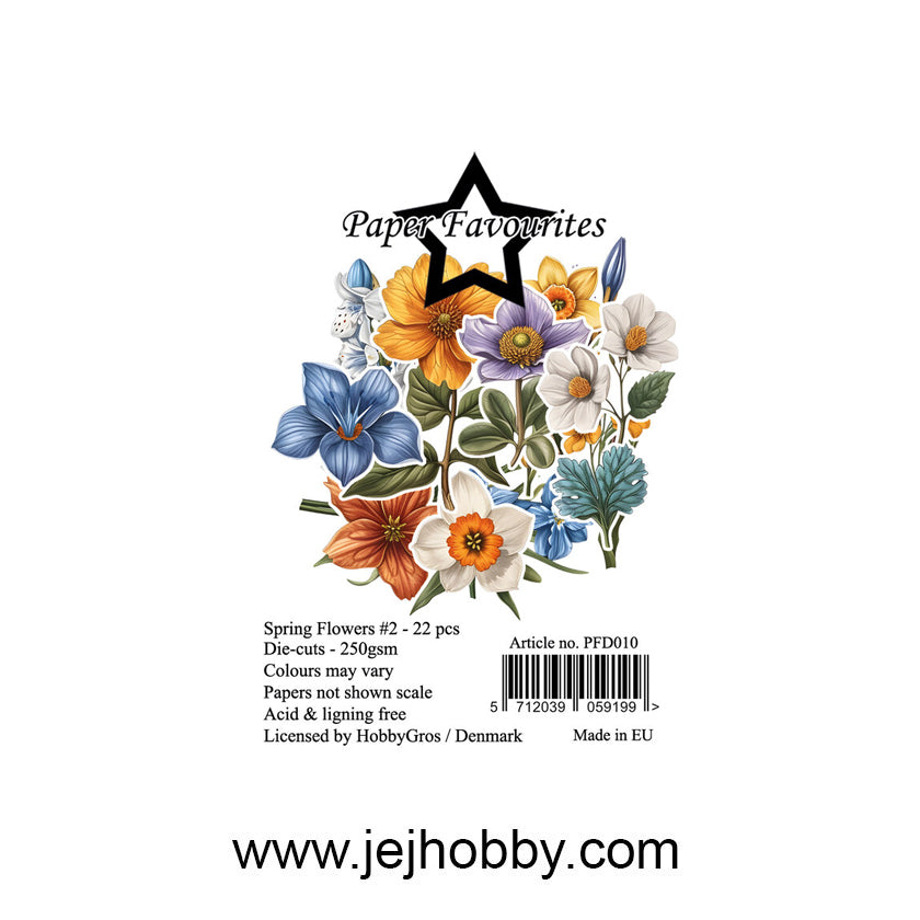 PFD010, Spring Flower 2, die cuts, paper favourites, jej hobby