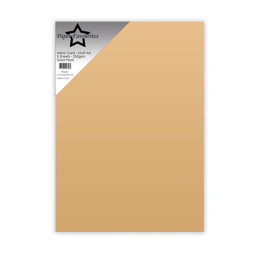 Mirror card matt Gold pearl
