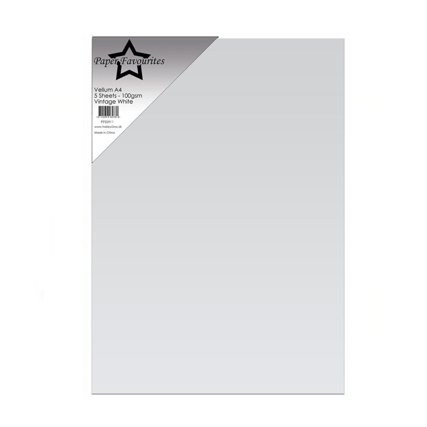 PFSS911 Vellum Vintage white van paper favourites. Dit is semi transparant papier voor hobby