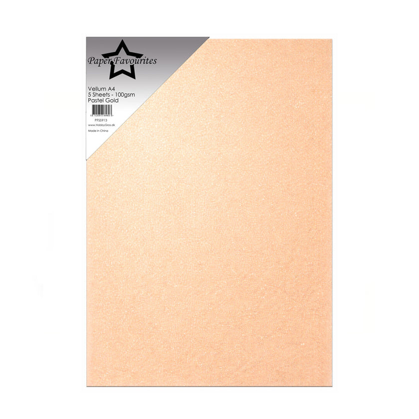 PFSS913 Vellum Pastel Gold van paper favourites. Dit is semi transparant papier.