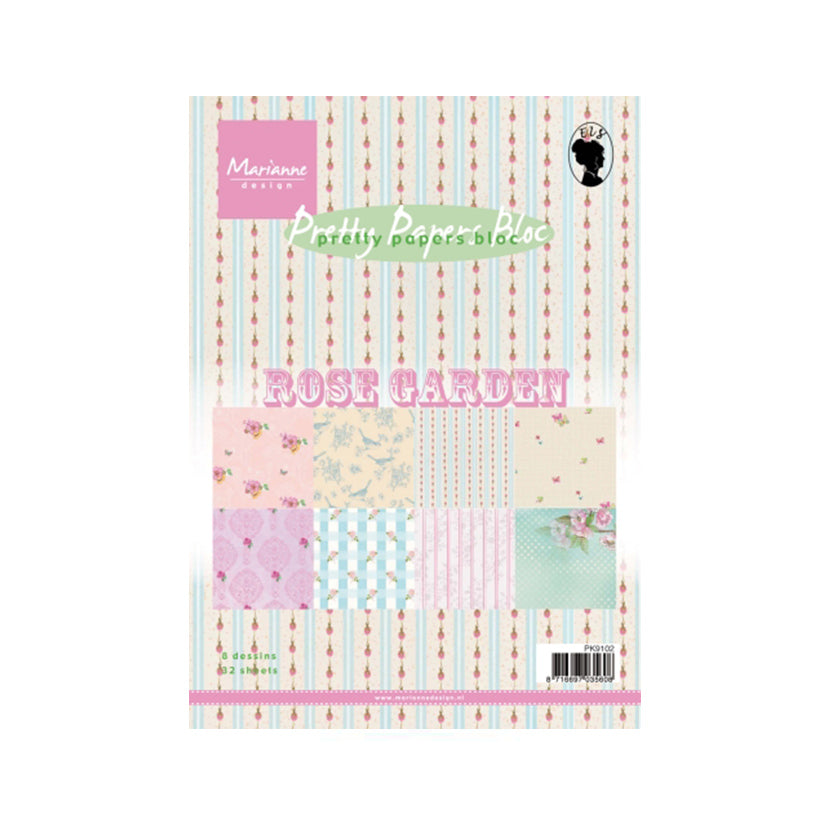 Pretty papers bloc Marianne Design Rose garden