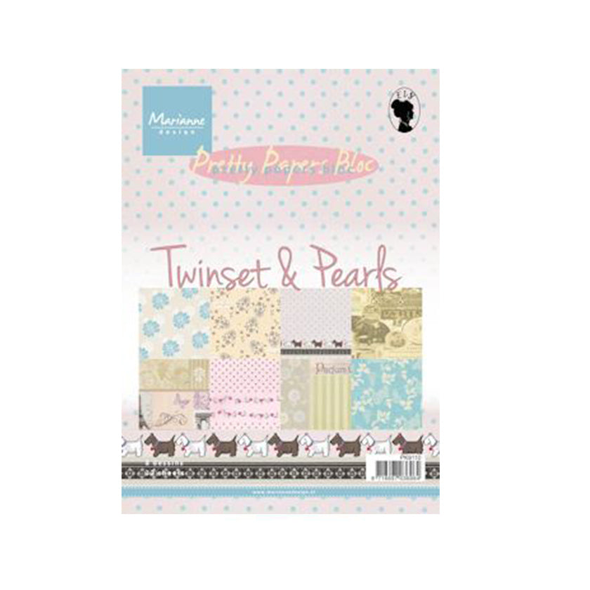 Pretty papers bloc Marianne Design Twinset & pearls