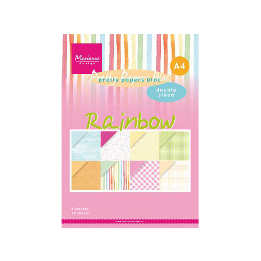 PK9175. Pretty papers bloc. Marianne Design. Rainbow. jej hobby