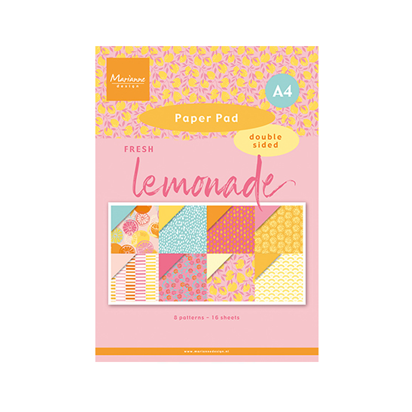 PK9190, Marianne Design, Paper Pad, Fresh Lemonade, jej hobby