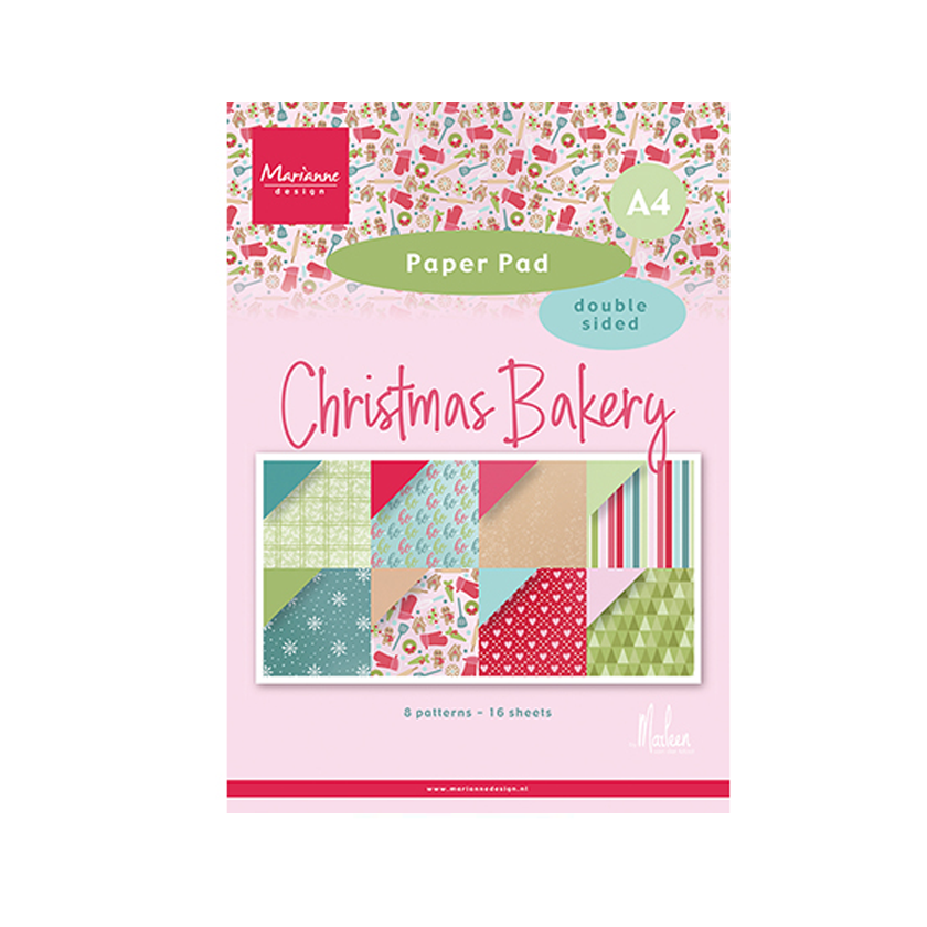 PK9195, Christmas Bakery by Marleen, paper pad, Marianne design jejhobby