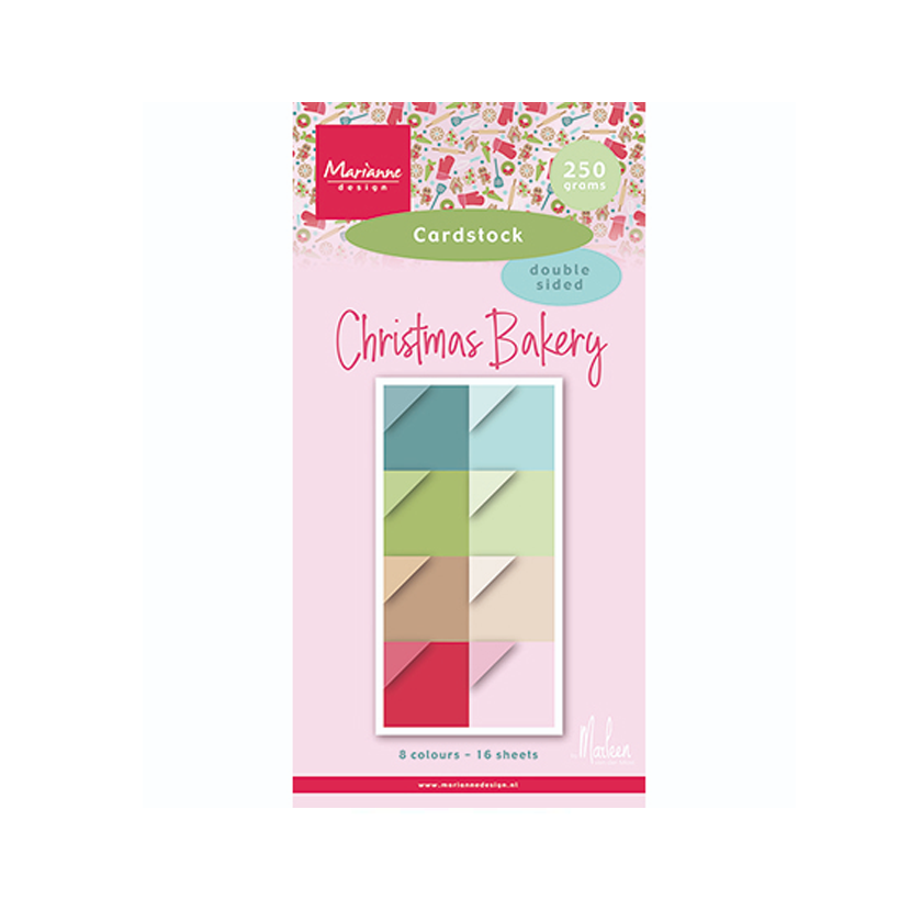 PK9196, Christmas Bakery by Marleen, cardstock paper pad, Marianne design, jejhobby