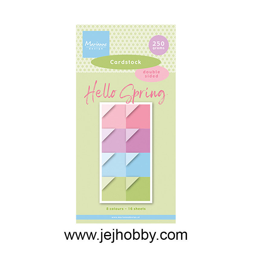 PK9200, Hello Spring cardstock, marianne design, jej hobby