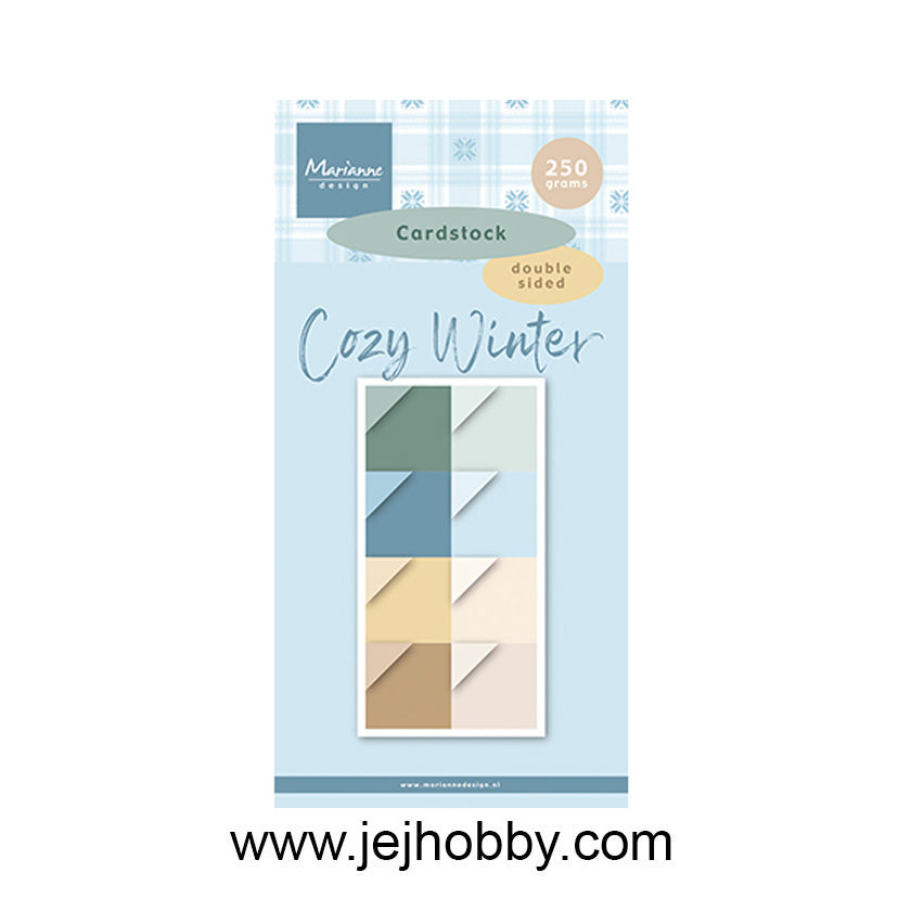 PK9213, cozy winter, uni color paper pad, Marianne design, jej hobby