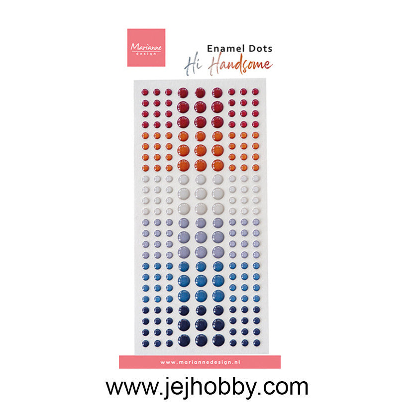 PL4538, Enamel Dots, Hi Handsome, Marianne Design, jej hobby