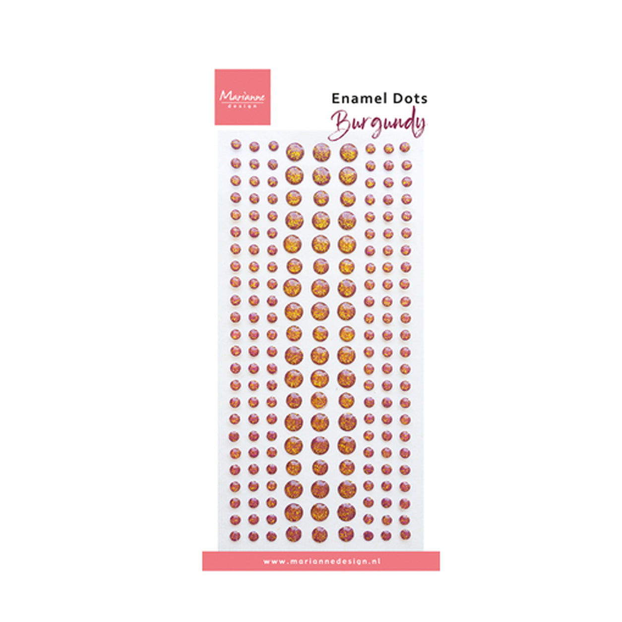 PL4542 Ename Dots Burgundy van Marianne Design