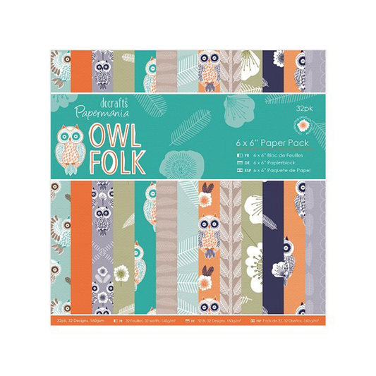 Do Crafts paper pad owl folk