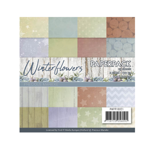 Precious Marieke paperblock Winterflowers