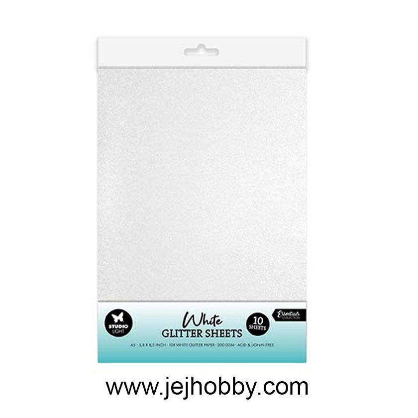 PS43 White glitter sheets