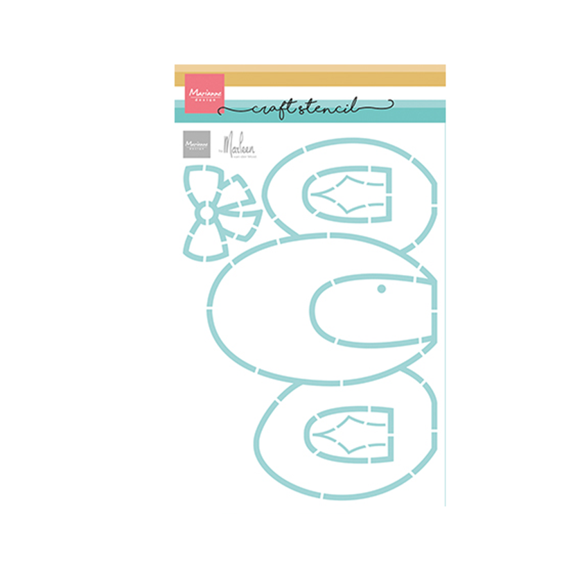 PS8155 Marianne-design.Craft Stencils Egg cottage by Marleen. jej hobby