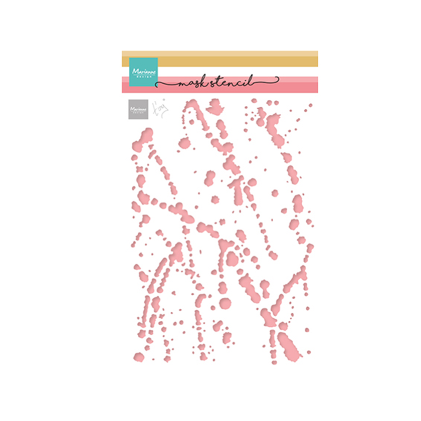 PS8157. Marianne Design. Mask stencil Tiny's spilled paint. jej hobby