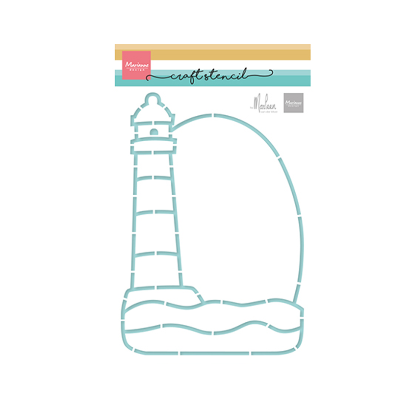 PS8165, Marianne Design, Craft Stencil, Lighthouse by Marleen, jej hobby